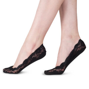 Floral Pattern Lace Secret Socks - 2 Pairs
